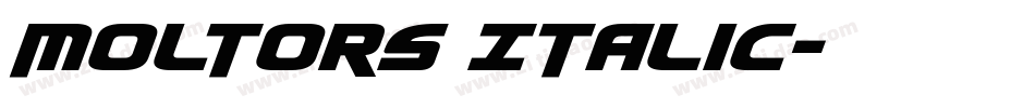 Moltors Italic字体转换